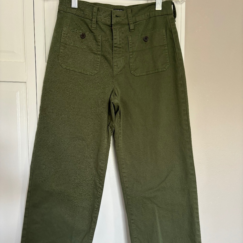 JCrew Sailor Slim Wide leg chino pant